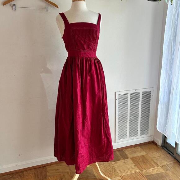 Peppermayo Dresses & Skirts - Nwot peppermayo red linen pinafore